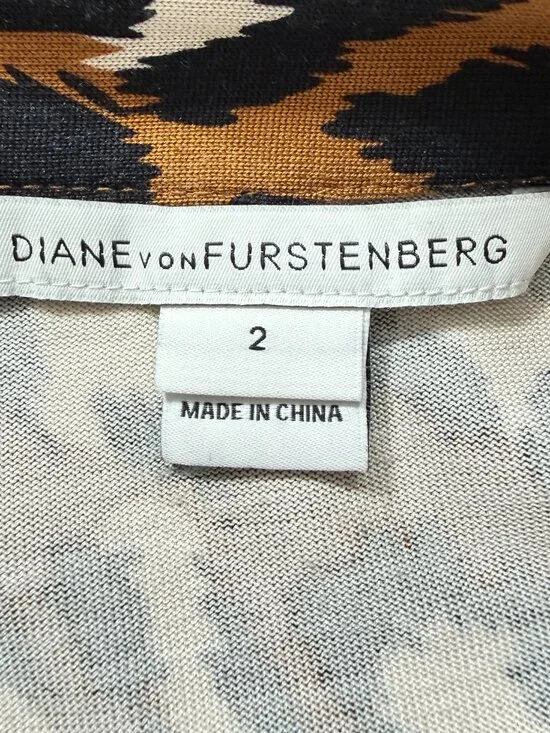 Diane von Furstenberg Silk Wrap Dress Leopard Cocktail 2 - Picture 7 of 12